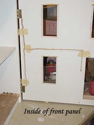 Wire a front opening dollhouse