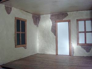 Aged plaster effect