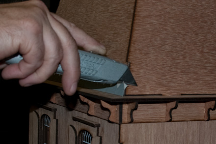 Triming Dollhouse Shingle Strips