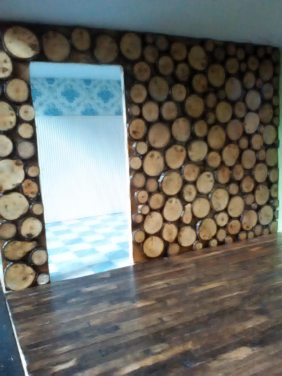 Close Up Of Cord Wood Wall Members Gallery The Greenleaf