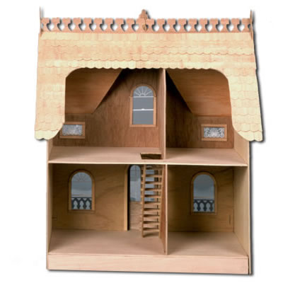 The Arthur Dollhouse: Unpainted Back View