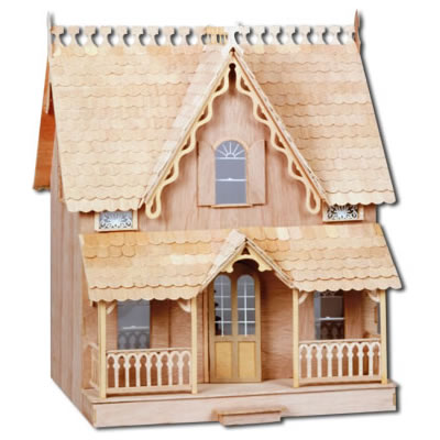 The Arthur Dollhouse: Unpainted Front View 